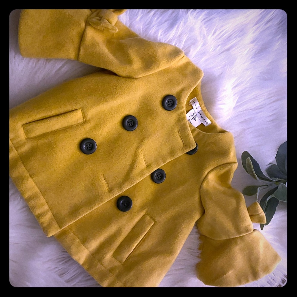 Baby yellow  pea coat
